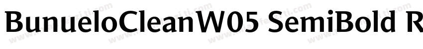 BunueloCleanW05 SemiBold Regular字体转换